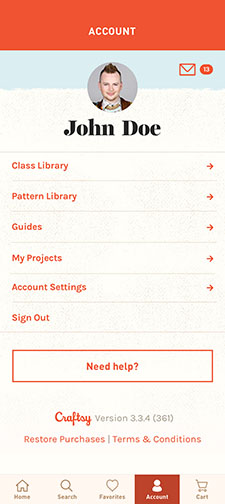 Craftsy Library iPhone